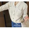 Kurze Strickjacke mit elegantem kleinen Duft für Frauen